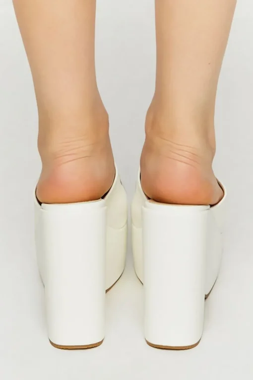 Faux Leather Platform Wedges