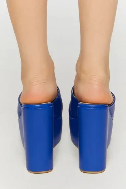 Faux Leather Platform Wedges