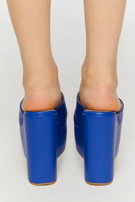 Faux Leather Platform Wedges