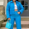 Faux Leather Quilted Jacket