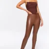 Faux Leather Skinny Ankle Pants