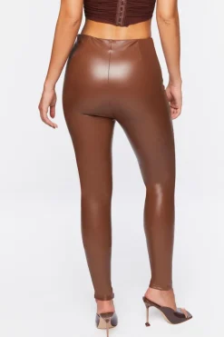 Faux Leather Skinny Ankle Pants