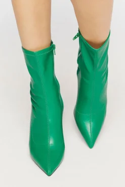 Faux Leather Stiletto Booties