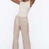Faux Leather Straight-Leg Pants