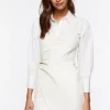Faux Leather Sweetheart Mini Dress