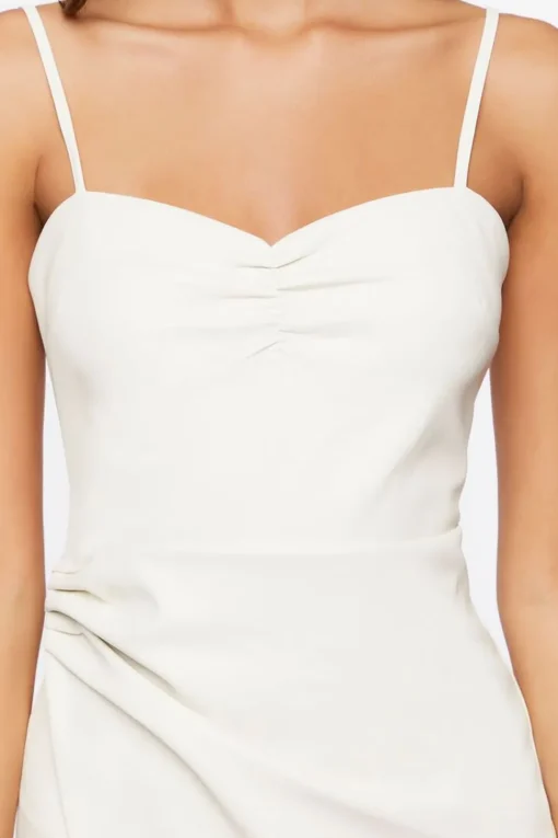 Faux Leather Sweetheart Mini Dress