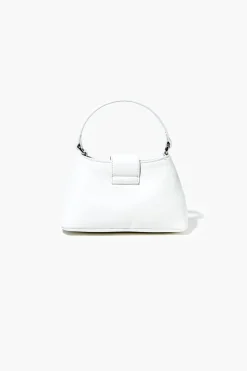 Faux Leather Twist-Lock Crossbody Bag