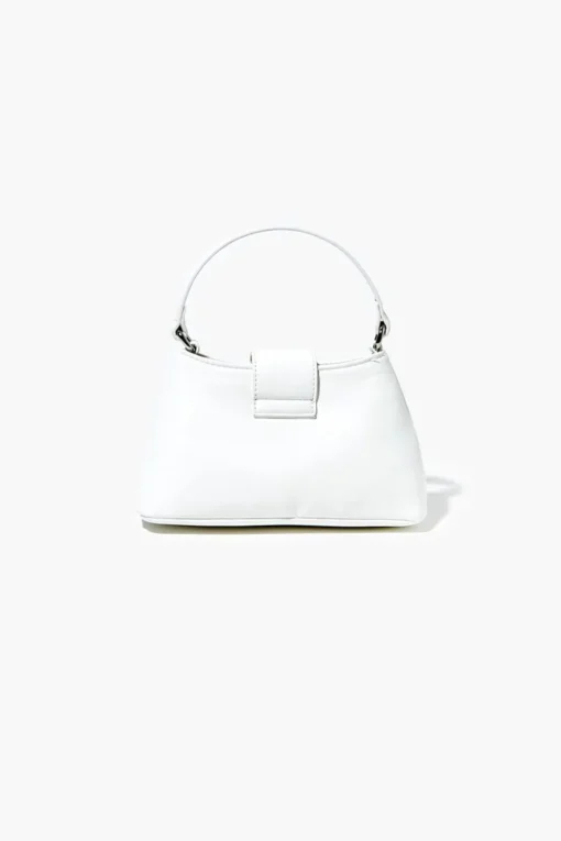 Faux Leather Twist-Lock Crossbody Bag