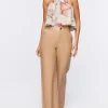 Faux Leather Wide-Leg Pants