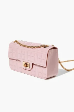 Faux Patent Leather Crossbody Bag