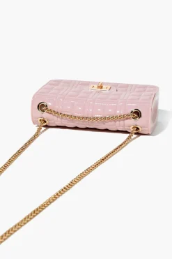 Faux Patent Leather Crossbody Bag