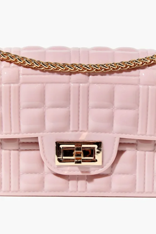 Faux Patent Leather Crossbody Bag