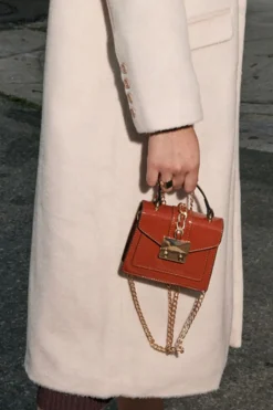 Faux Patent Leather Mini Crossbody Bag