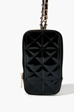 Faux Patent Leather Mini Crossbody Bag