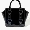 Faux Patent Leather Satchel