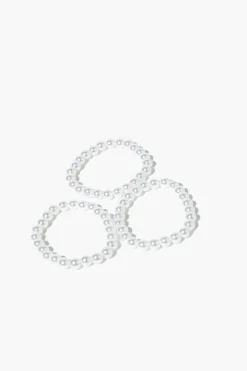 Faux Pearl Stretch Bracelet Set