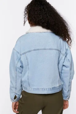 Faux Shearling Denim Trucker Jacket