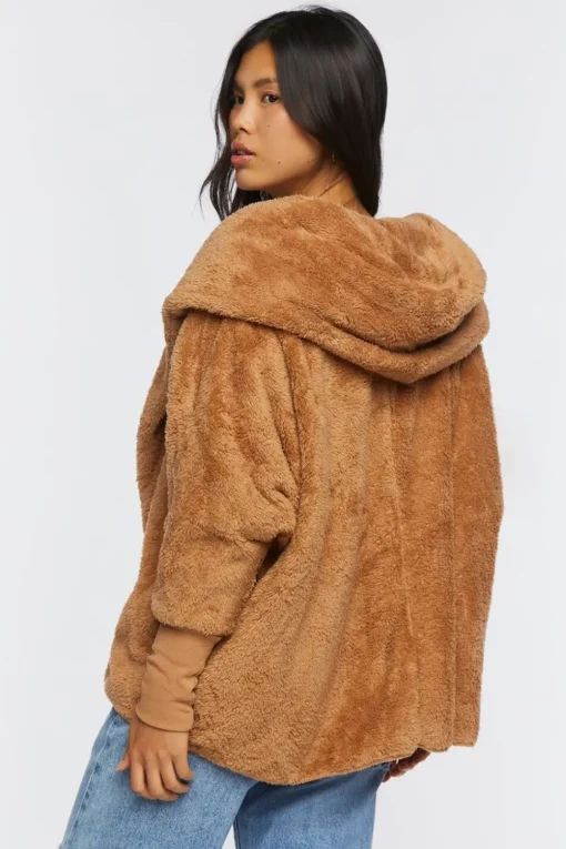 Faux Shearling Hooded Jacket