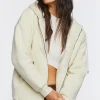 Faux Shearling Zip-Up Hoodie