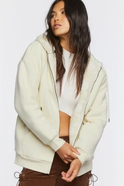 Faux Shearling Zip-Up Hoodie