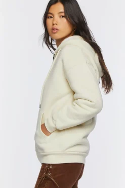 Faux Shearling Zip-Up Hoodie