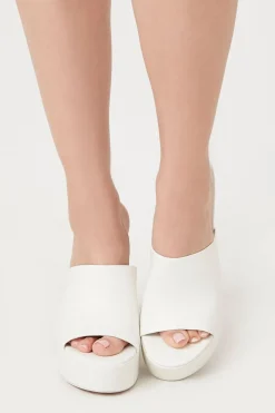 Faux Snakeskin Platform Block Heels