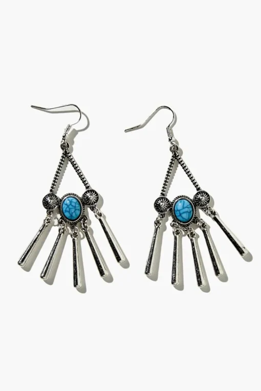 Faux Stone Dreamcatcher Drop Earring Set