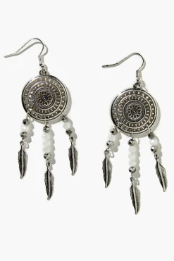 Faux Stone Dreamcatcher Drop Earring Set