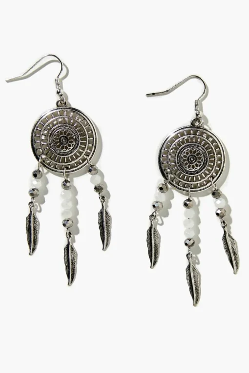 Faux Stone Dreamcatcher Drop Earring Set