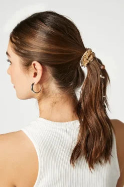 Faux Stone Hair Chain Scrunchie