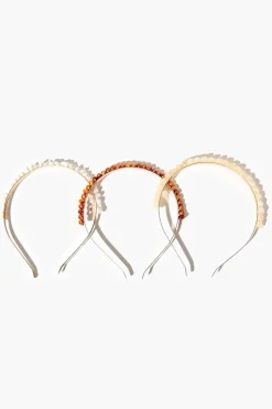 Faux Stone Headband Set - 3 Pack