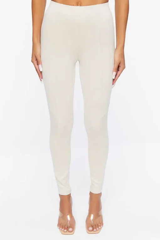 Faux Suede Ankle Pants