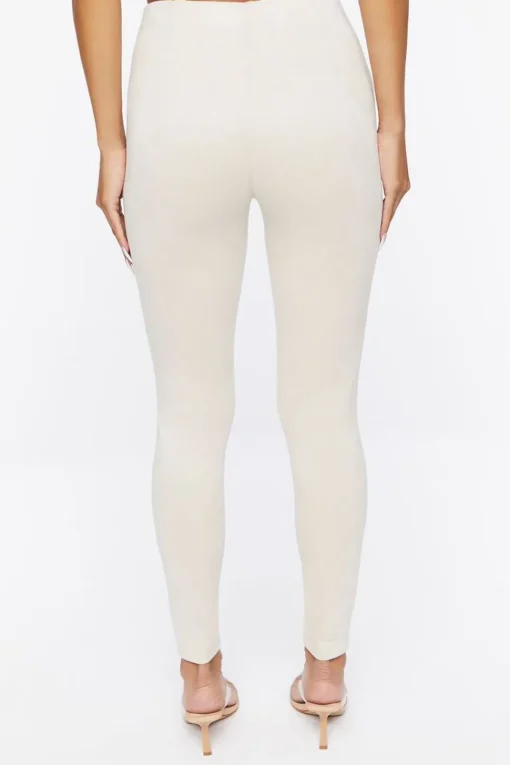 Faux Suede Ankle Pants