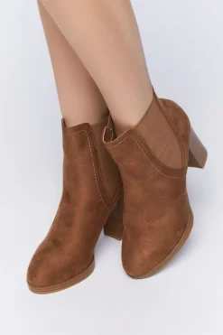Faux Suede Chelsea Booties