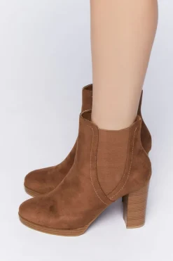 Faux Suede Chelsea Booties