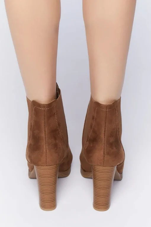 Faux Suede Chelsea Booties