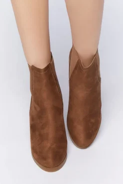 Faux Suede Chelsea Booties
