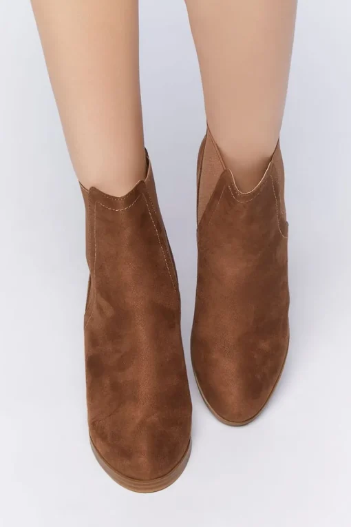 Faux Suede Chelsea Booties
