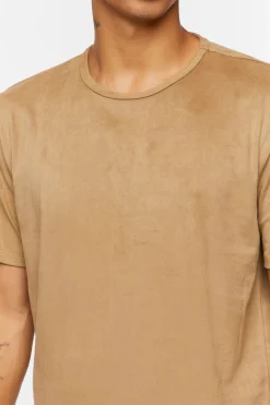 Faux Suede Curved Tee