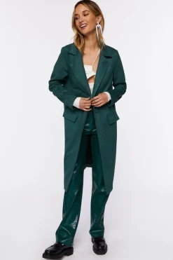 Faux Suede Duster Jacket
