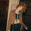 Faux Suede Moto Jacket