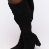 Faux Suede Over-The-Knee Boots (Wide)