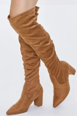 Faux Suede Over-The-Knee Boots