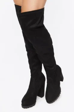 Faux Suede Over-The-Knee Boots