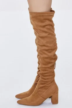 Faux Suede Over-The-Knee Boots