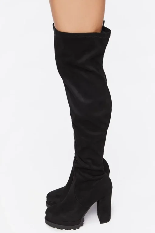 Faux Suede Over-The-Knee Boots