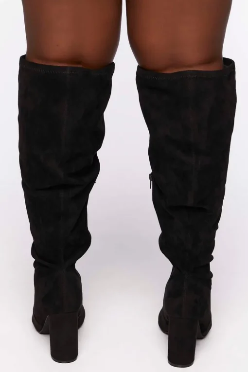 Faux Suede Over-The-Knee Boots (Wide)