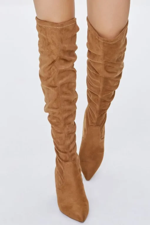 Faux Suede Over-The-Knee Boots