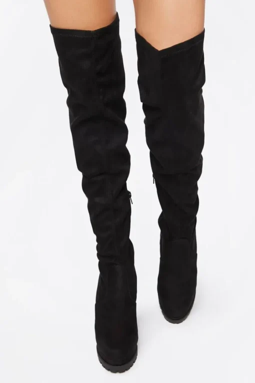 Faux Suede Over-The-Knee Boots