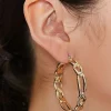 Figaro Chain Hoop Earrings